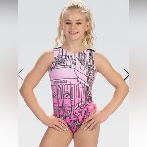 NWT GK gymnastics tumbling "City Of Love" Tank Leotard 2024 Paris Olympics